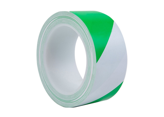 Waterproof Insulation Electrical PVC Protection Tape Green White Stripes 40mm